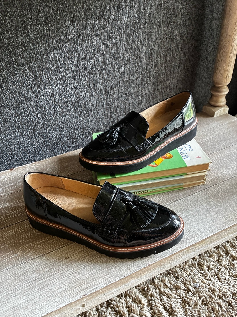 Naturalizer Black Patent Tassel Loafers